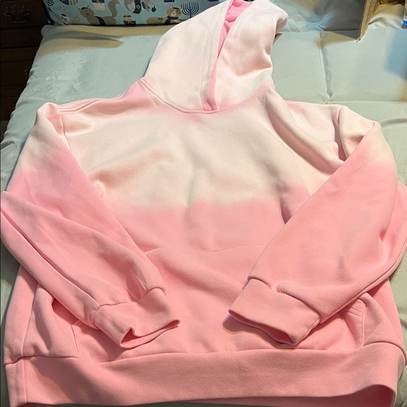 Tops - Women's Pink Ombre Pullover Hoodie